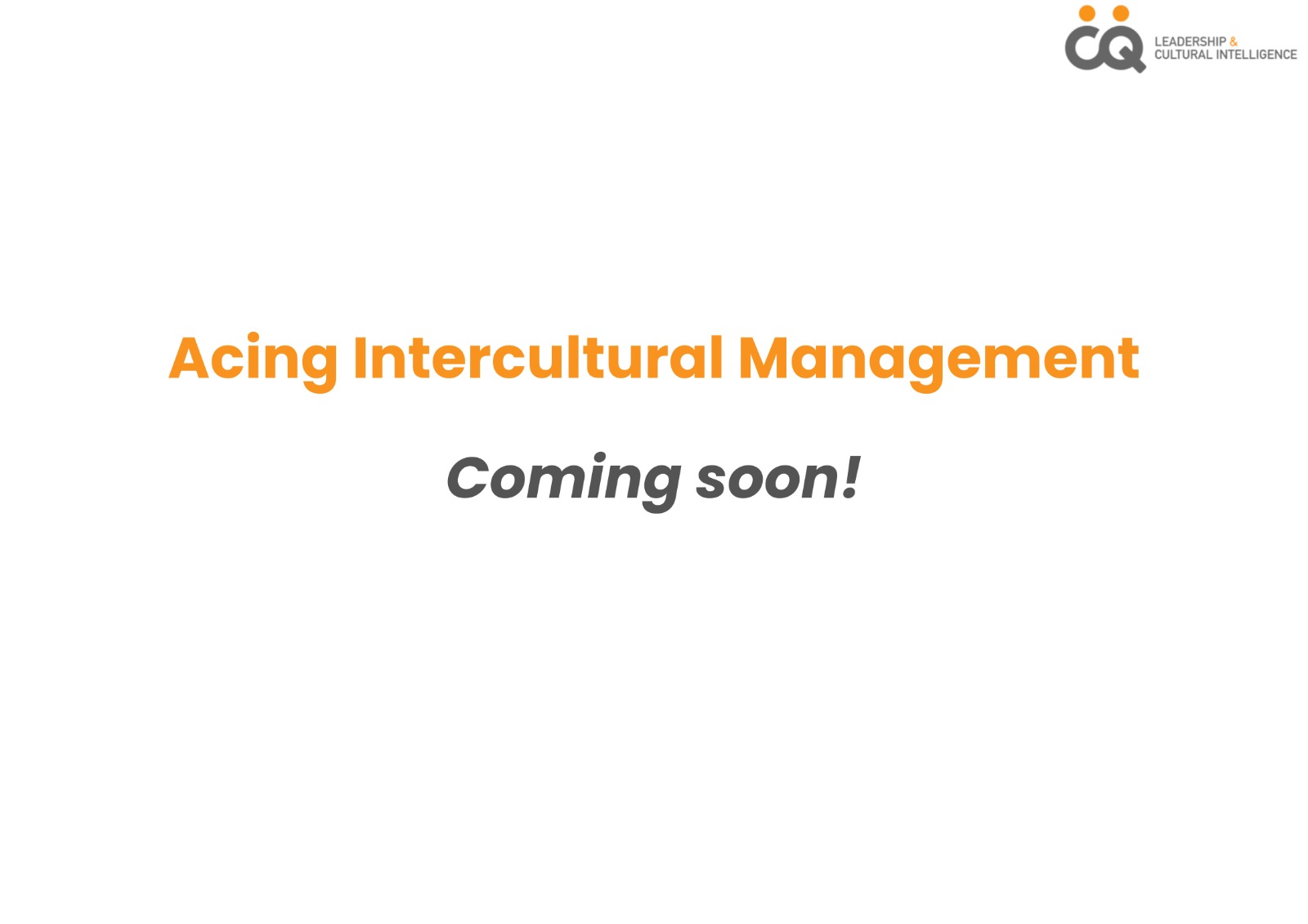 Acing Intercultural Management